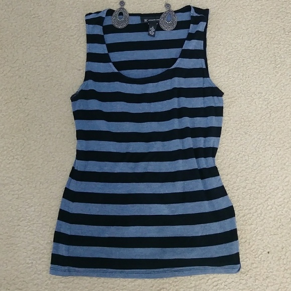 INC Navy & Black Striped Tank Top - Picture 3 of 8